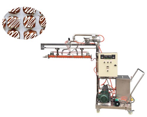 Zigzagas šokolādes dekorēšanas mašīna
